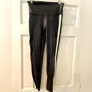 Spanx Faux Leather side stripe leggings